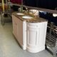 Classic double bathroom cabinet with marble top and gold fittings