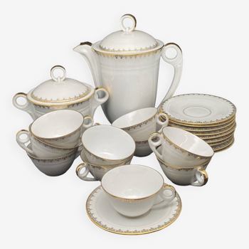 White Limoges porcelain and gilding tea/coffee service – MPM0724SV1