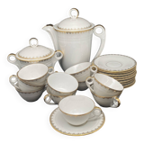 White and gilded Limoges porcelain tea/coffee service – MPM0724SV1