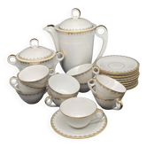 White and gilded Limoges porcelain tea/coffee service – MPM0724SV1
