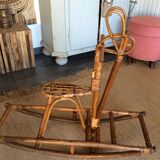 Rattan rocking horse