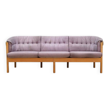 Lilac velour sofa, Danish design, 1970s, production: Denmark