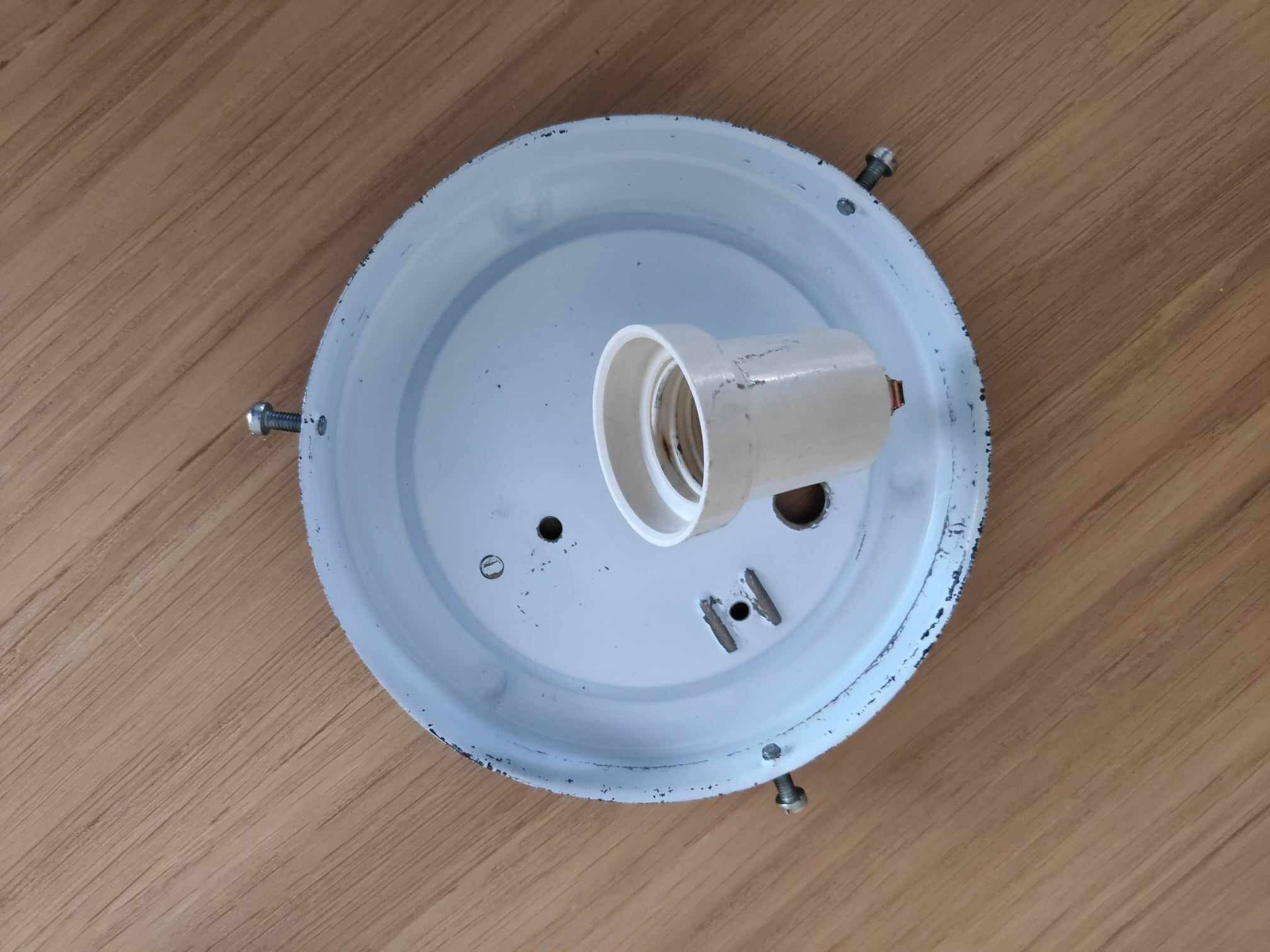 Vintage square worked glass ceiling light