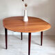 Vintage round dining table 1960s teak Lübke