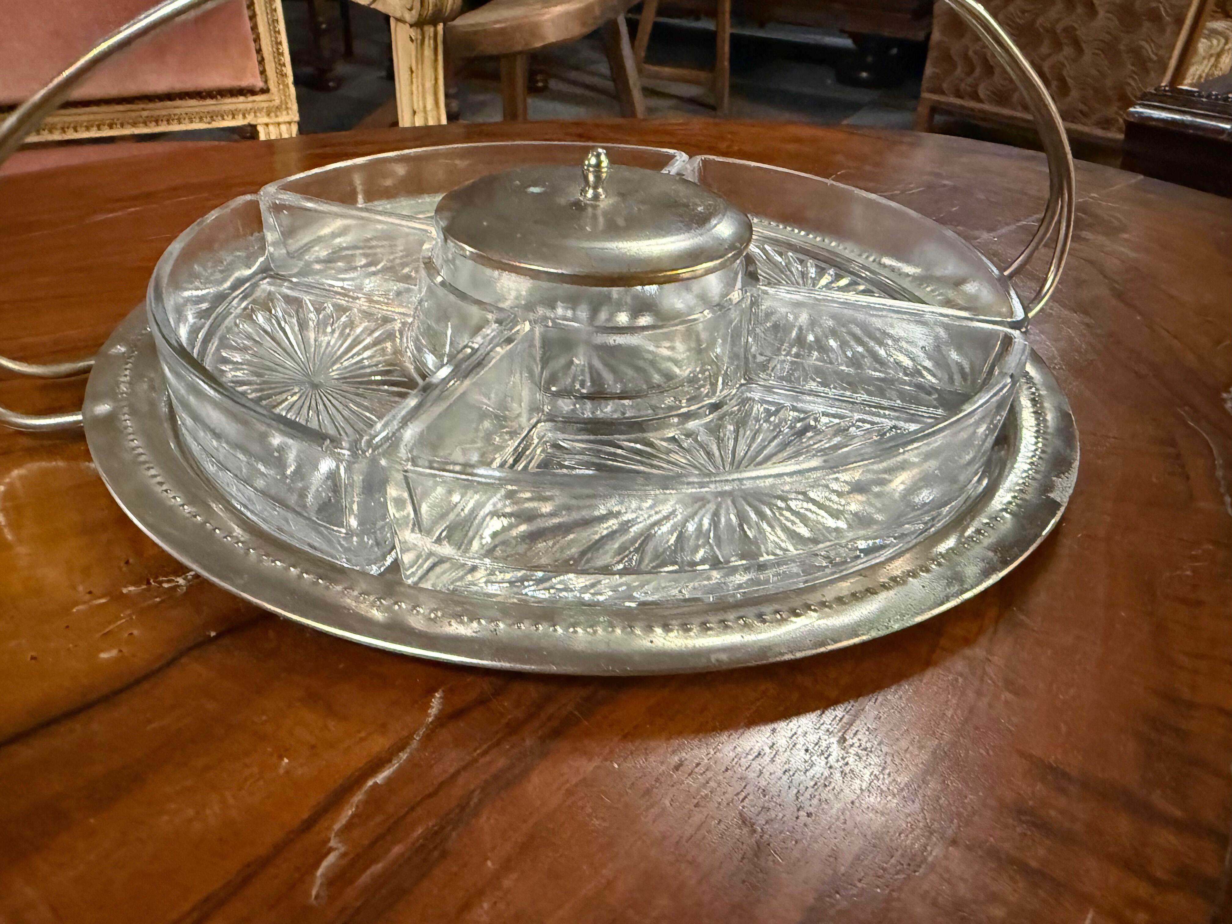 Silver-plated aperitif server