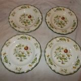 Set of 4 sarreguemines soup plates