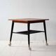Vintage Scandinavian teak coffee table with castors