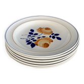 Service of 6 deep plates Moulin des Loups Roubaix