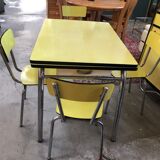 table + 4 chairs formica vintage 1960