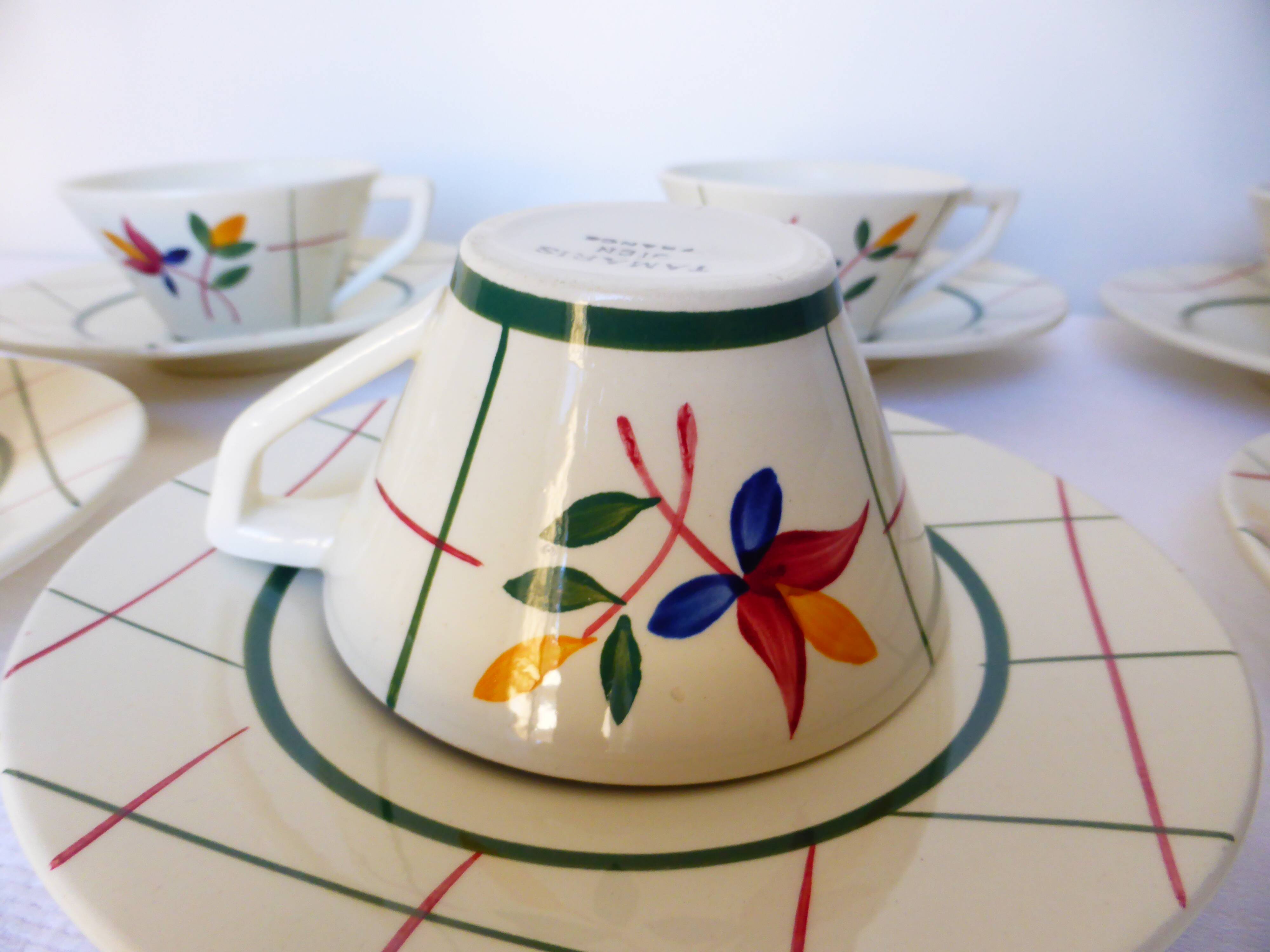 Vintage Gien coffee service, Tamaris model 2106102