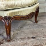 Pair Of Louis XV Style Bergeres In Finely Carved Walnut Around 1920