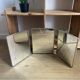 Vintage barber triptych mirror