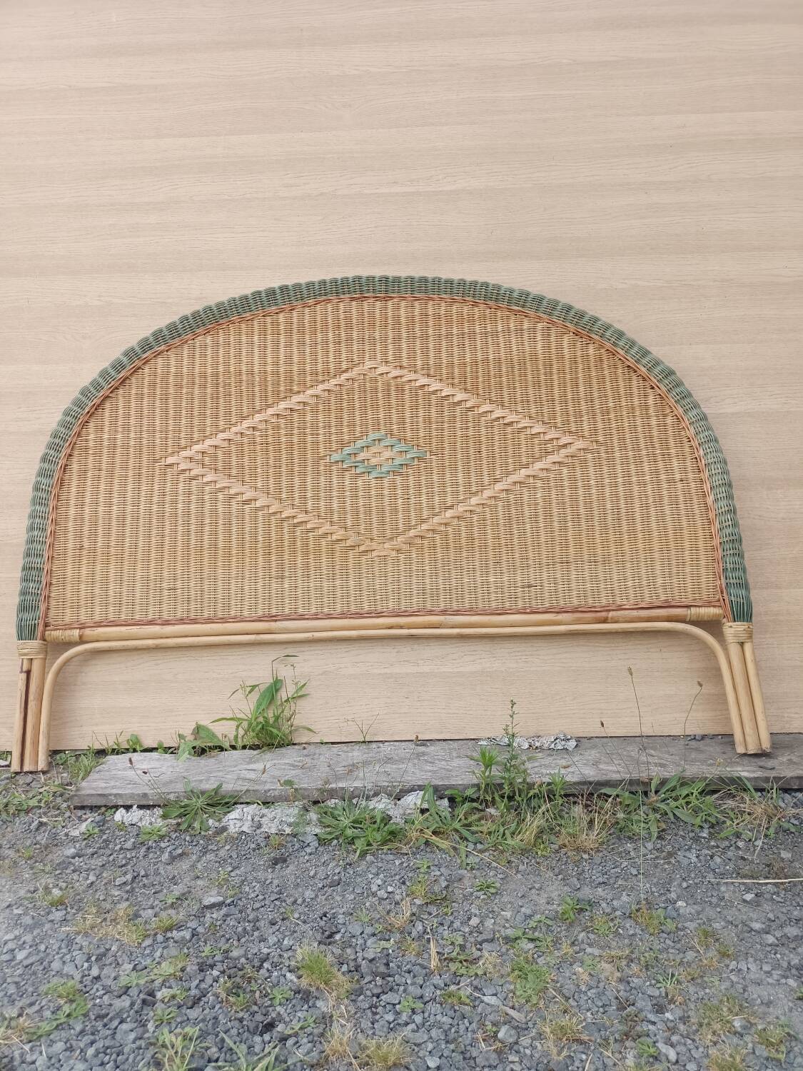 Rattan headboard