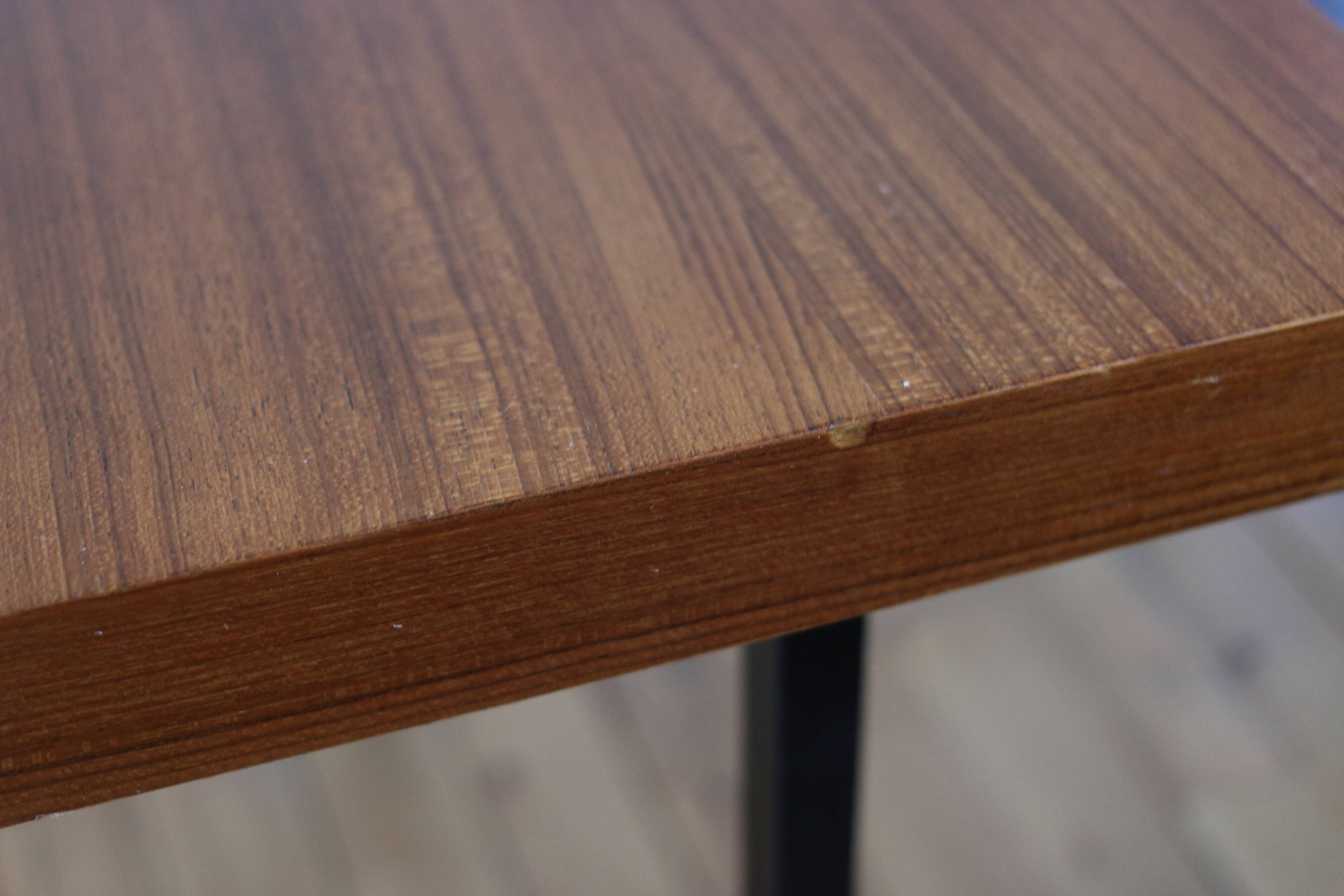 Vintage modernist teak table Paul Geoffroy Roche Bobois 1960s