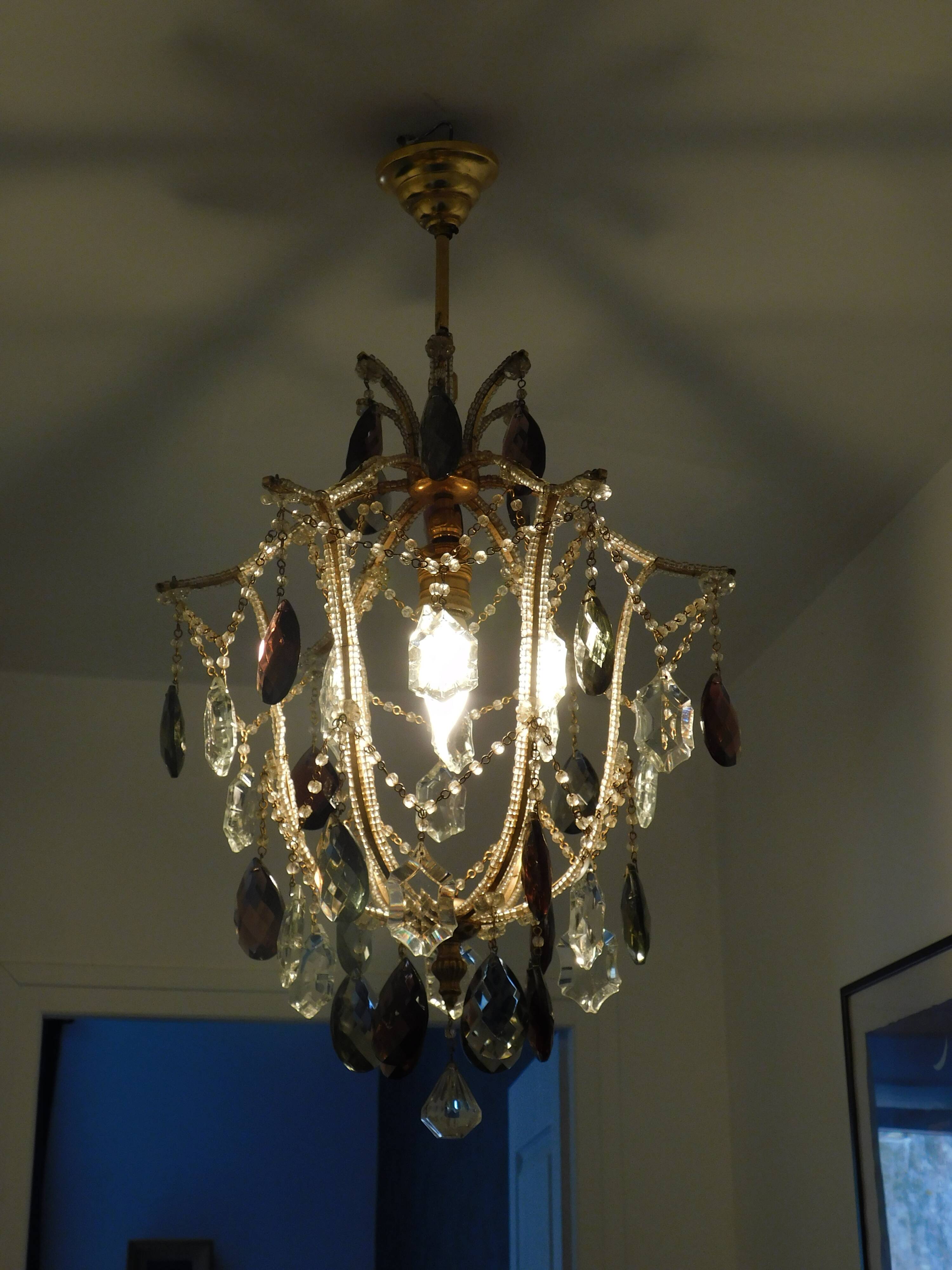 Lustre pampilles Murano