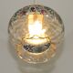 French Vintage Clear Glass Ceiling Light with Colourful Floral Decoration