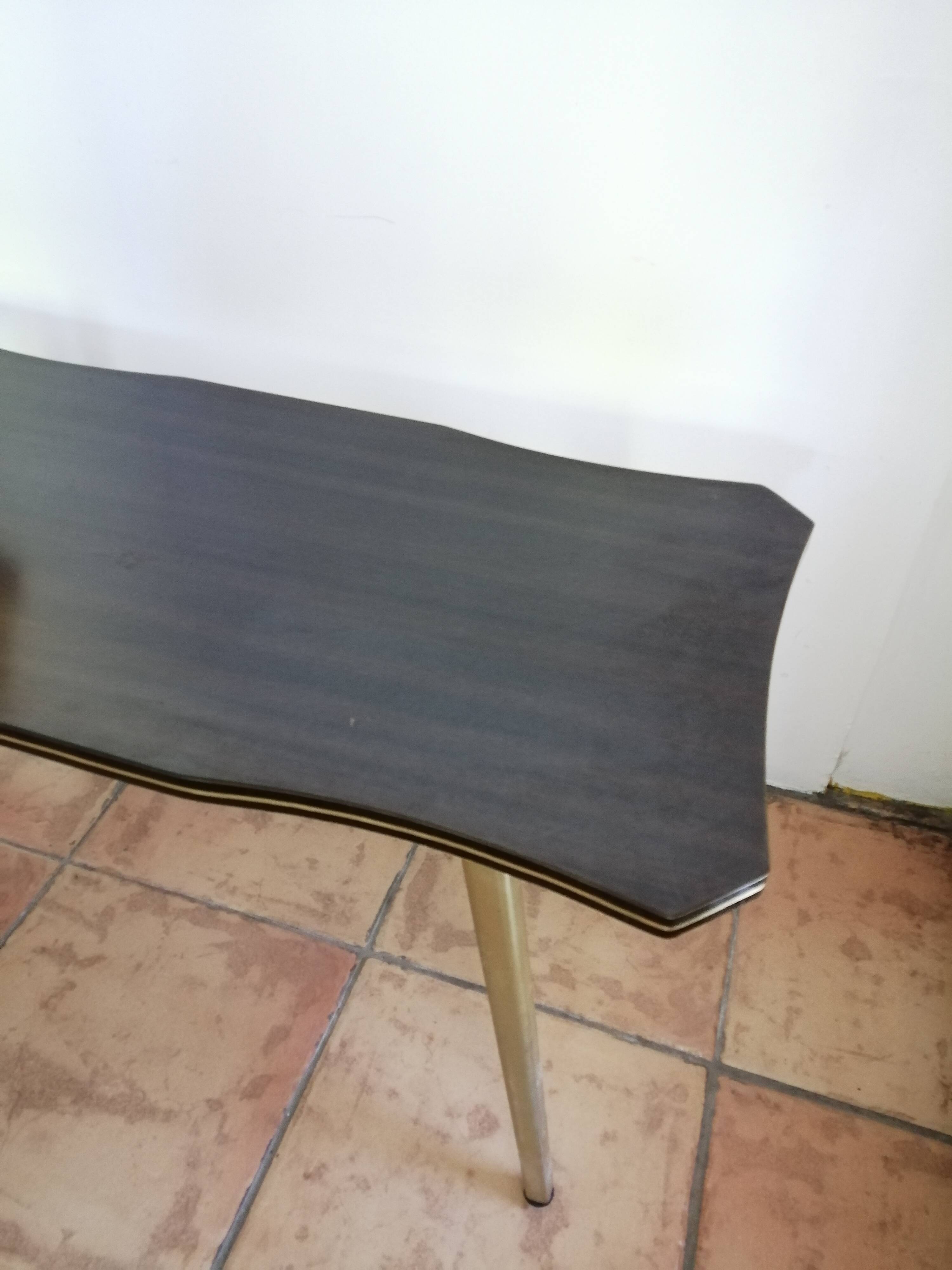 Coffee table formica and brass