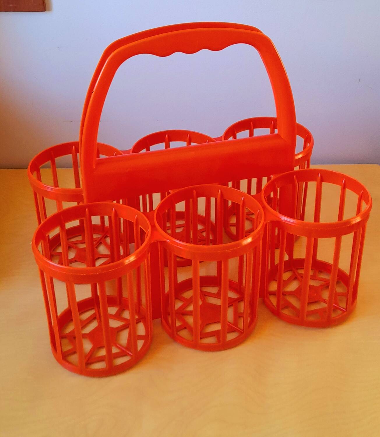 Porte bouteille orange 70s