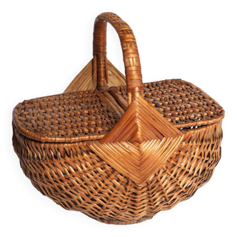 Double lid picnic basket