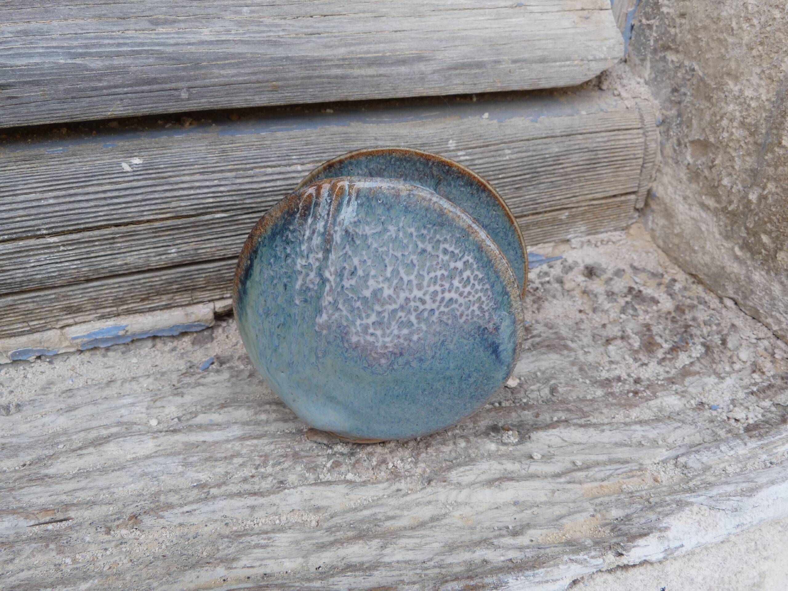 Vintage 1970s soliflore vase in flamed stoneware