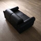 Canapé-lit Marzio Cecchi en cuir de buffle, Italie, années 1970.