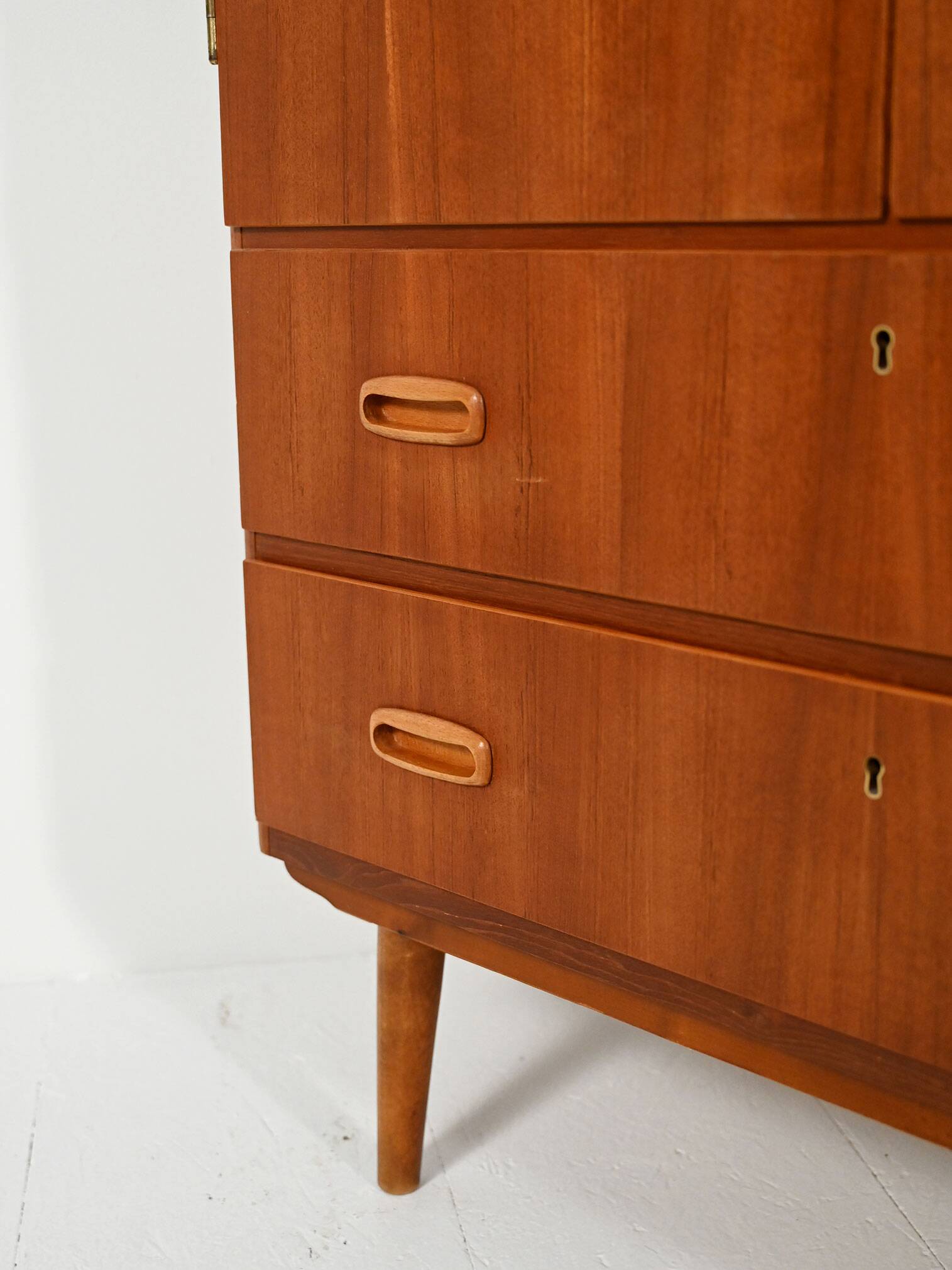 Scandinavian teak and oak cabinet, 1950s