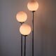 Chrome floor lamp 3 vintage globes