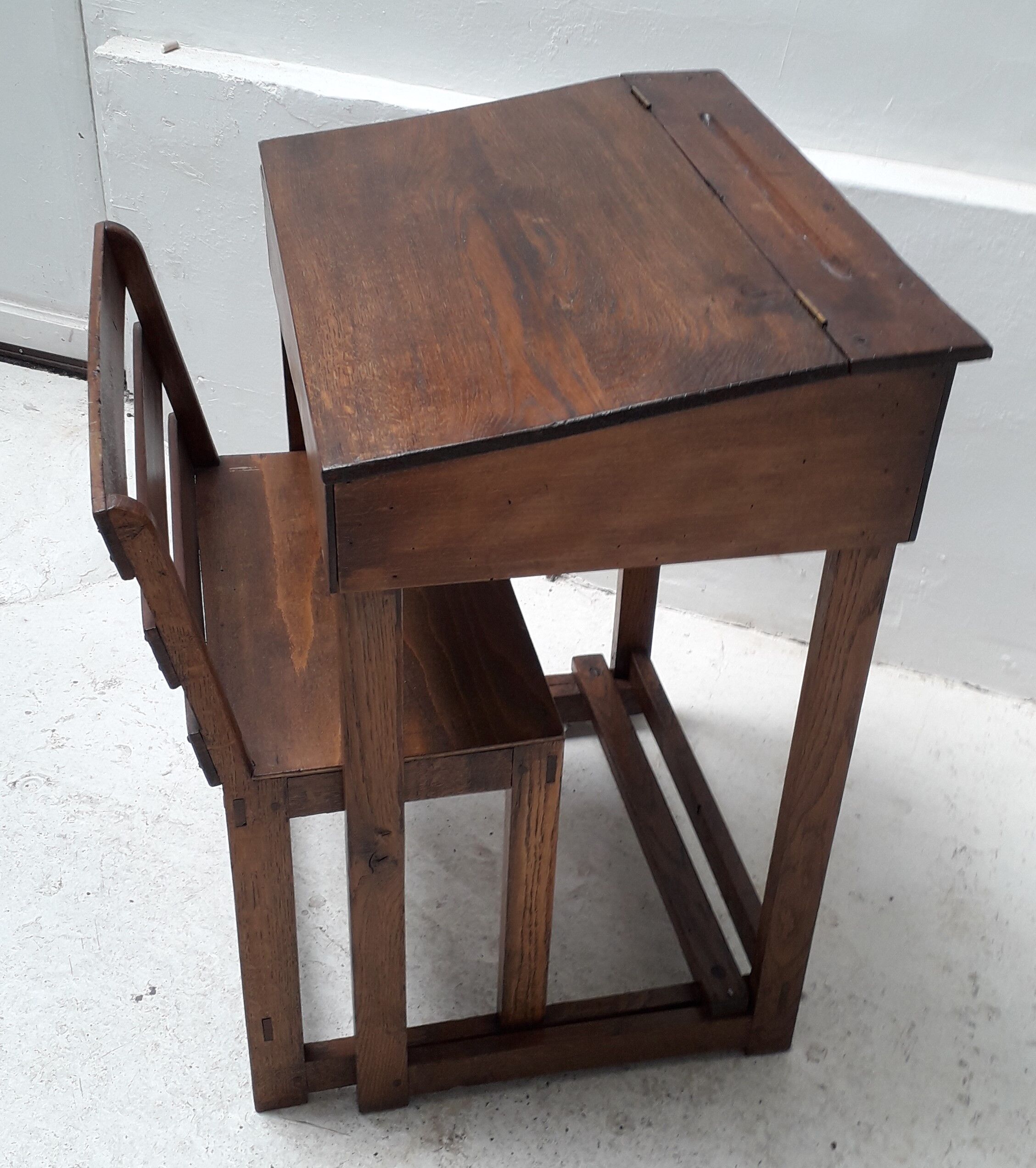 School boy's desk with sliding chair