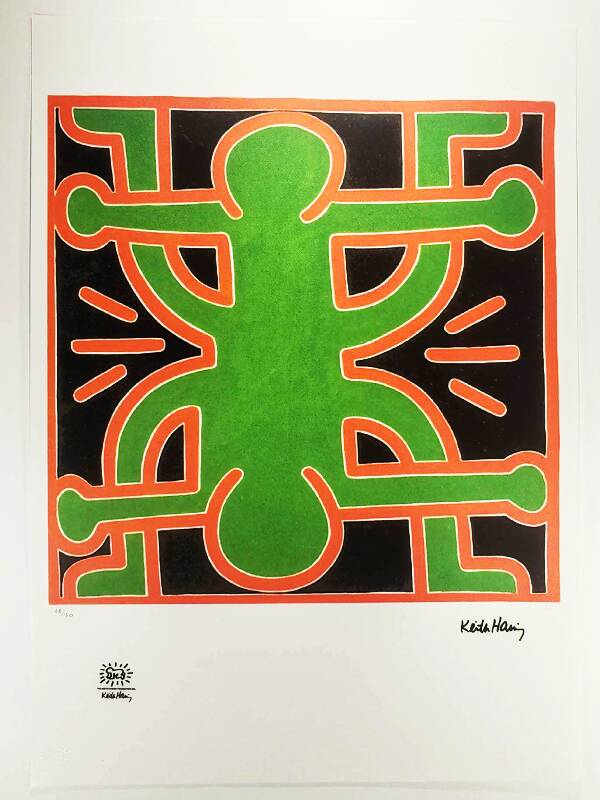 1990s Keith Haring Limited Edition Lithograph Numbered in Pencil (After)