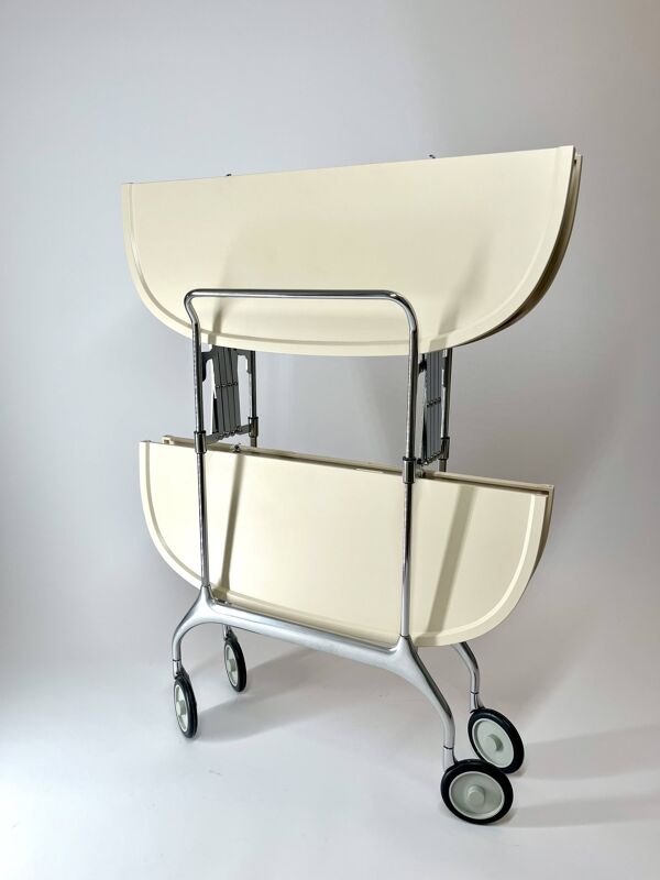 Chariot de bar pliable Vintage Kartell Gastone par Antonio Citterio, années 1980, Italie