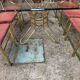 Italian brass dining table and chairs, 1970s, set of 7