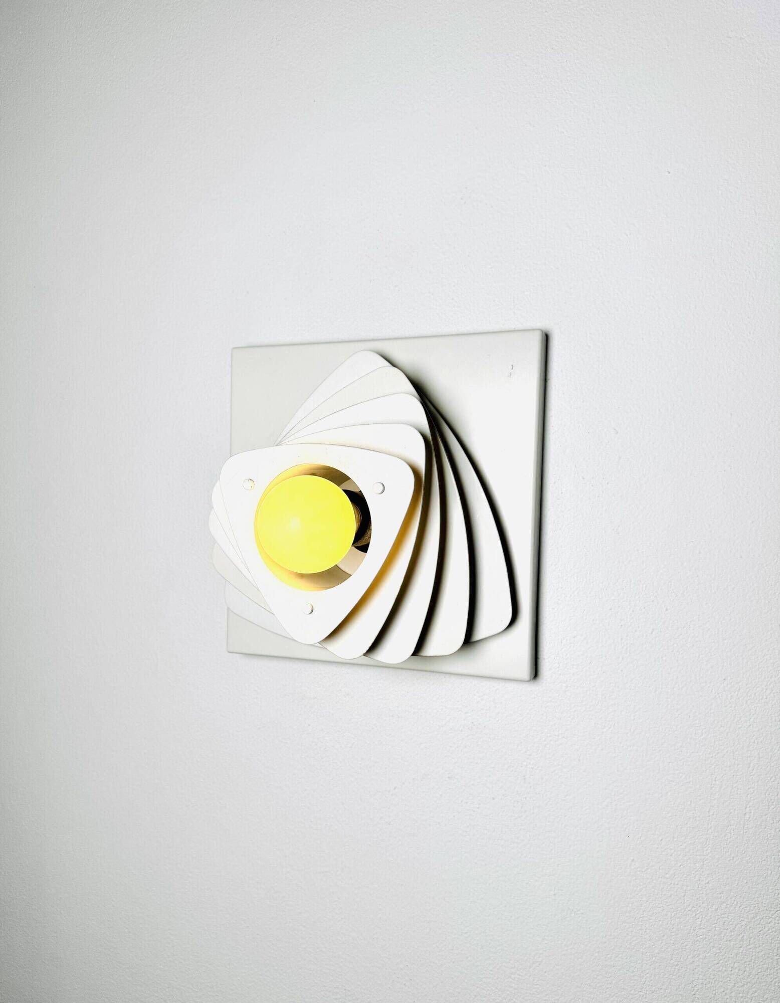 Curved Pyramid Layered Wall Lamp By Hustadt Leuchten, Germany, 1960S