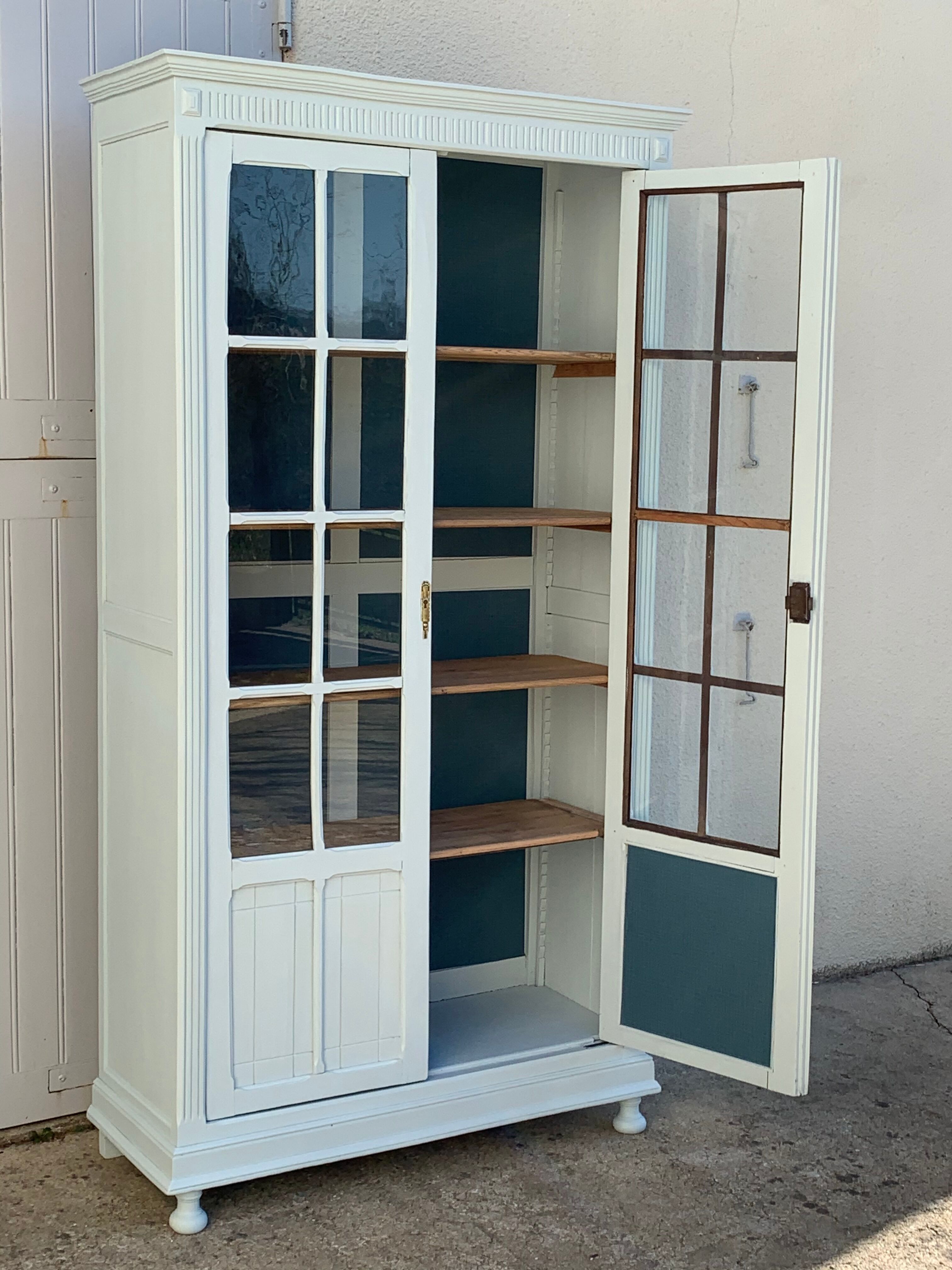 Glass-glazed Parisian wardrobe 1920