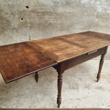 Extendable dining table elm wood