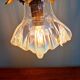 Art Nouveau table lamp in gilded bronze and opalescent glass