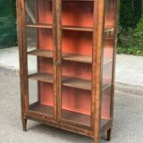 Louis XVI display cabinet in wood and marble from the 19th century.