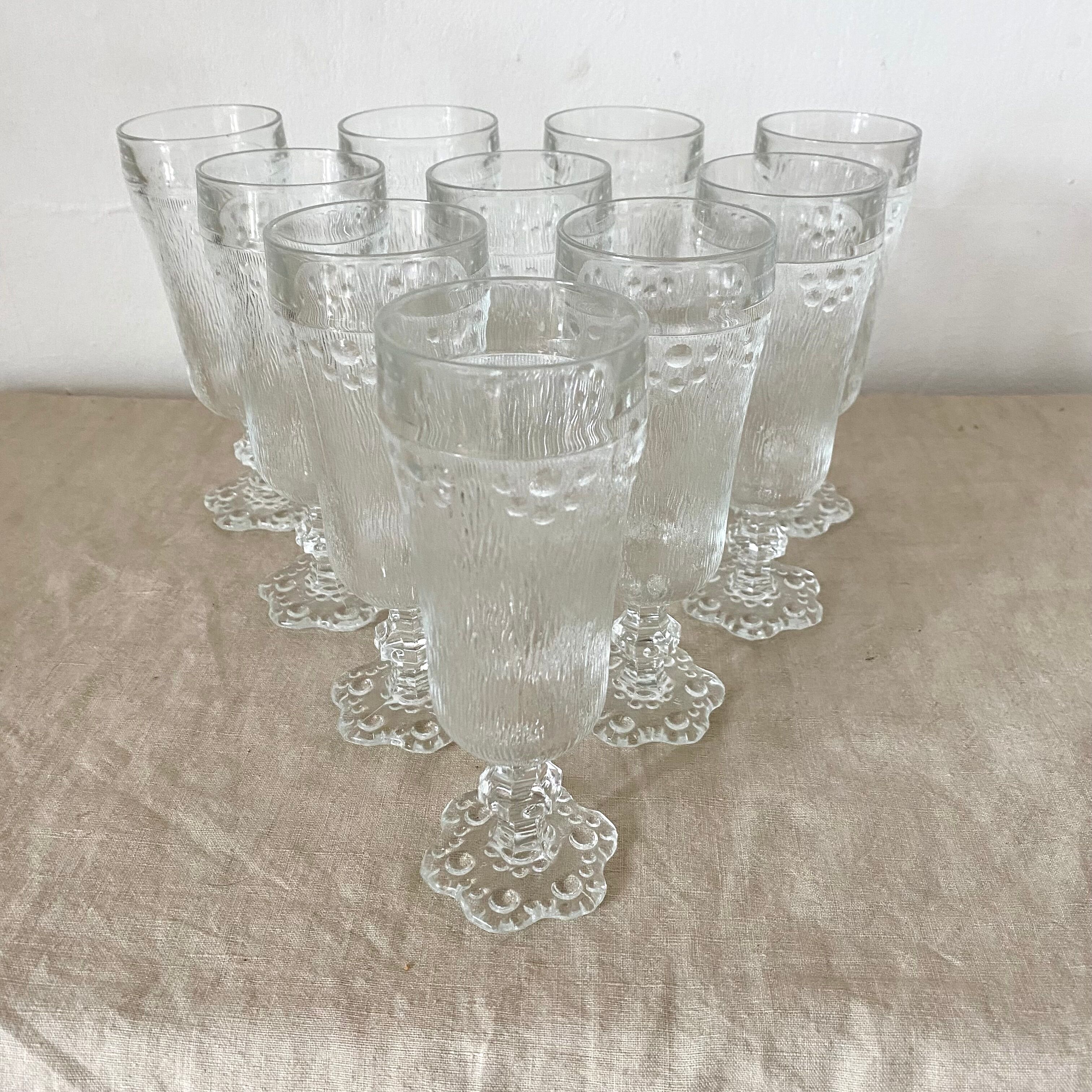 Vintage champagne flutes