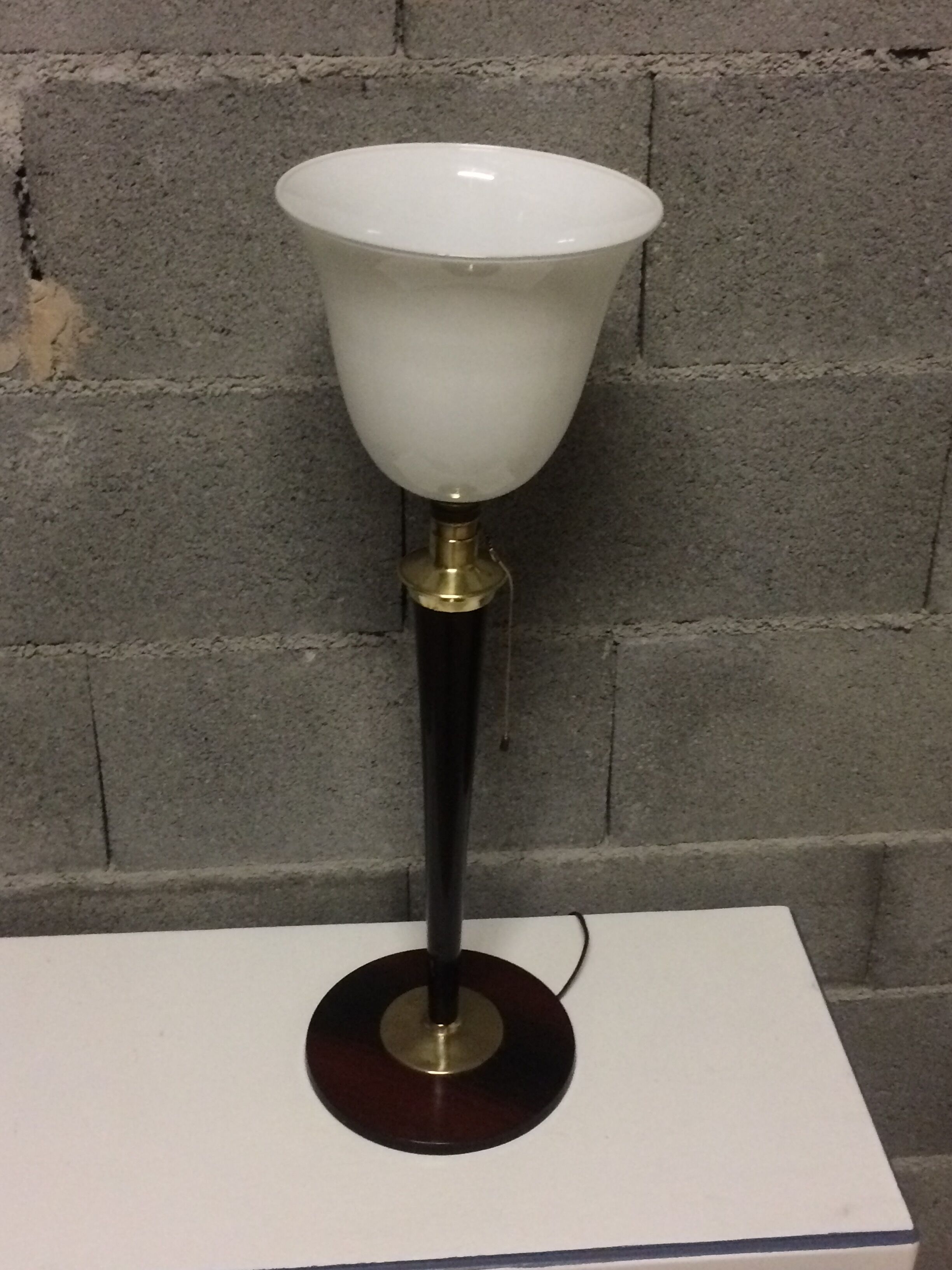 Lamp Mazda mahogany and brass  1930, 40