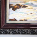 Cuadro antiguo del mar al óleo firmada. Marina al oleo firmada.