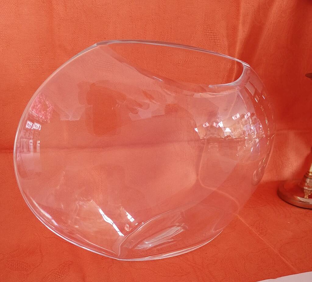 Large Mid-Century Modern "Aava" Glass Vase by Markku Salo for Iittala