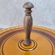 Vintage serving tray with wooden handle – numbered 7532