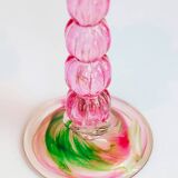 Set of two vintage Murano glass palm tree candle holders