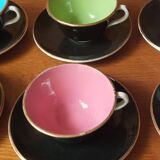 Six Digoin coffee cups from the 50s