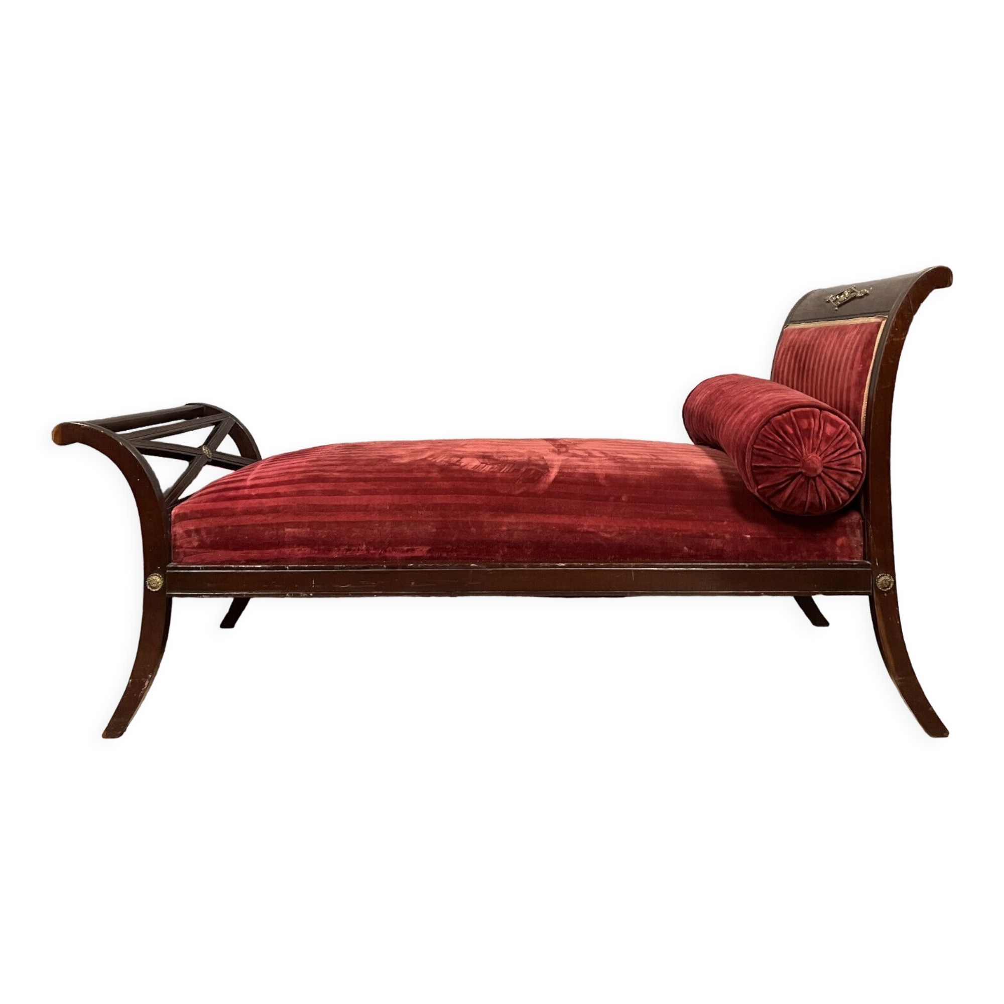 Meridian, daybed, Récamier Empire mahogany nineteenth era