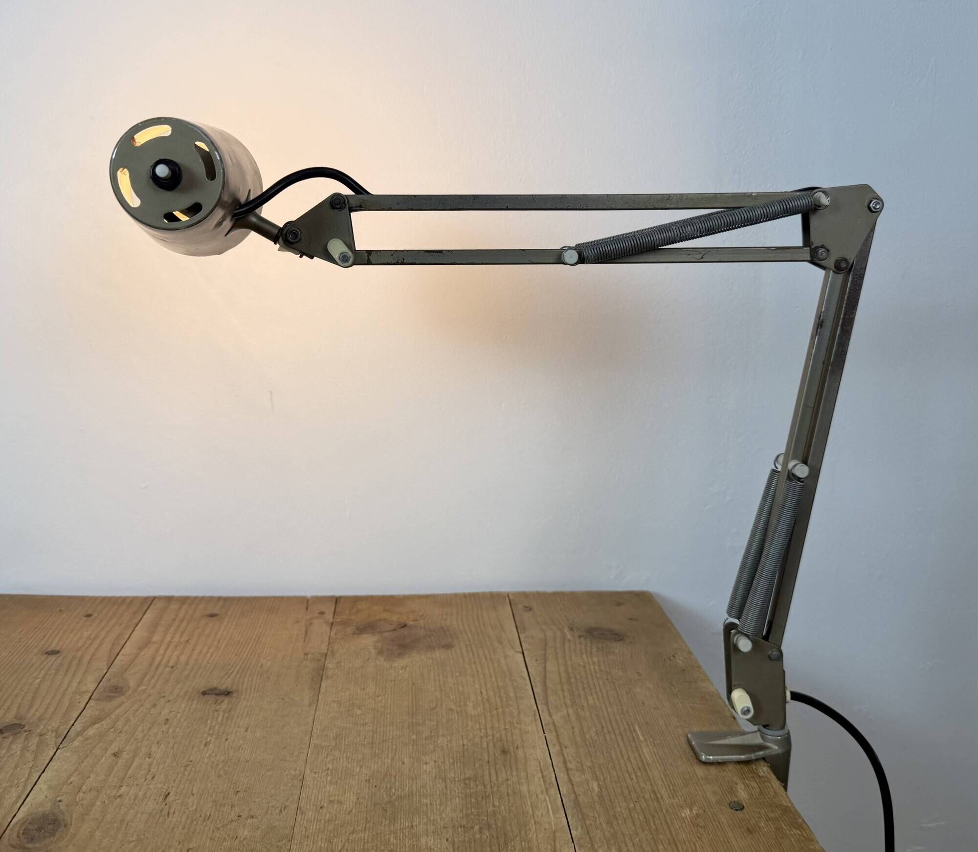 Vintage Brown Adjustable Architect Table Lamp, 1960s