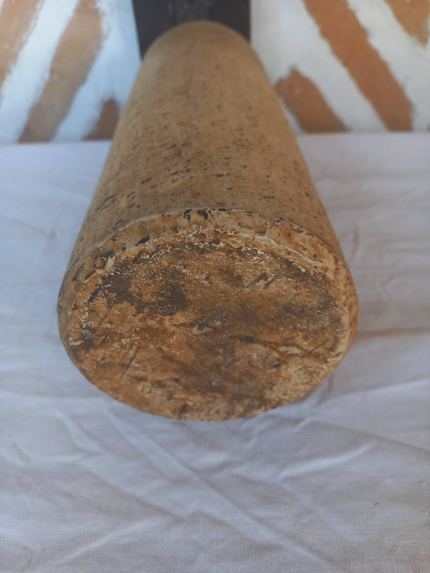 Large cylindrical cork vase