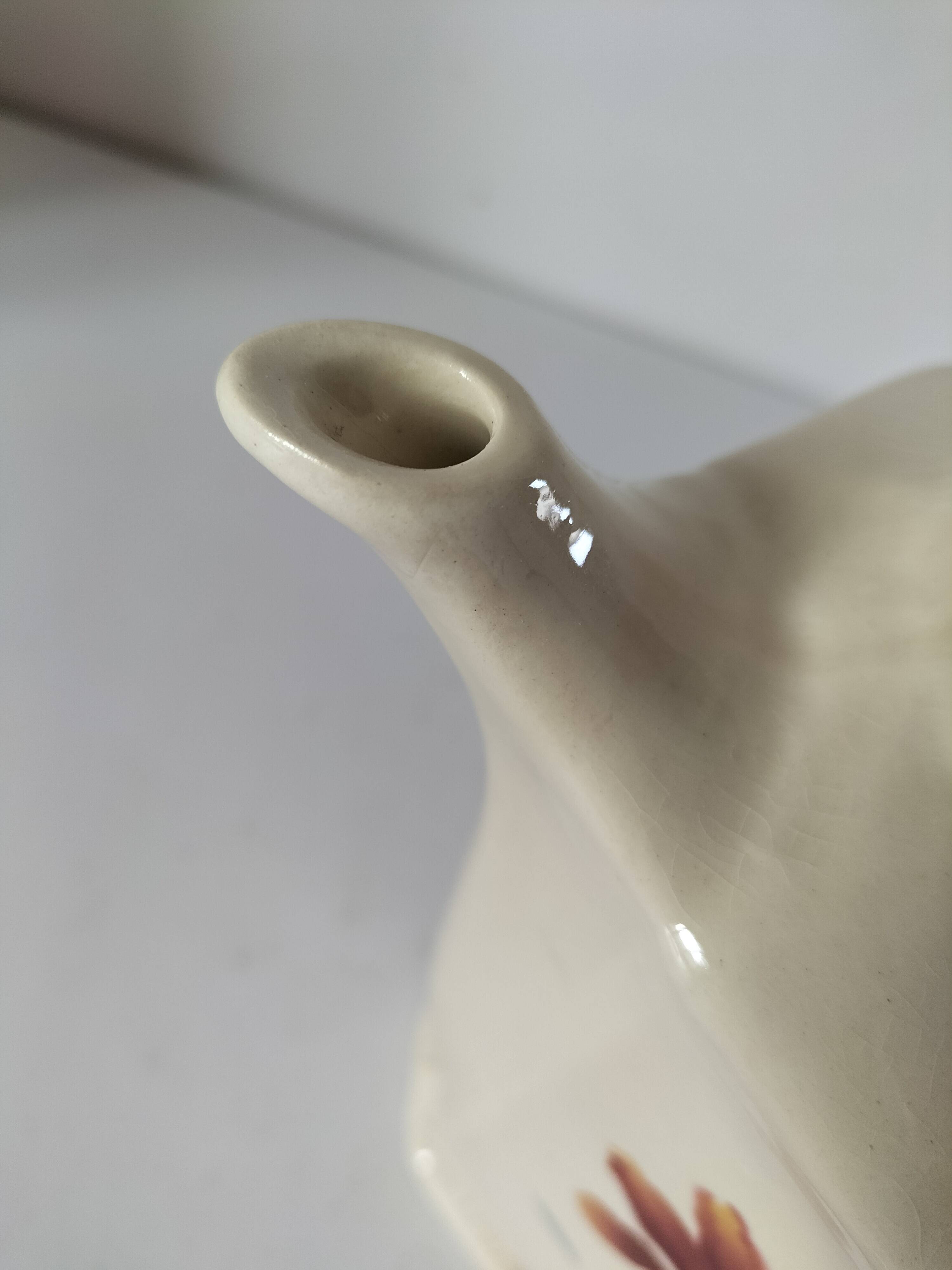 Jug Digoin Sarreguemines model 9225 – stylised floral decoration