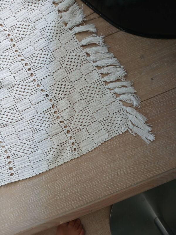 Dessus de lit/ plaid ancien crochet