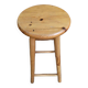 High bar stool in weathered wood round seat