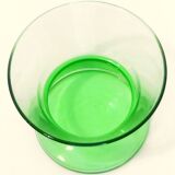 12 Art-Deco aperitif glasses in crystal and sea uraline